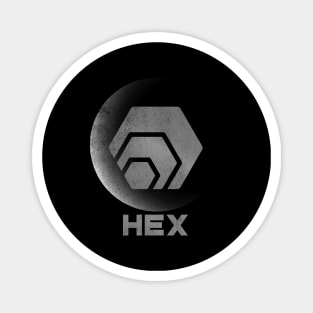 Vintage HEX Coin To The Moon HEX Crypto Token Cryptocurrency Blockchain Wallet Birthday Gift For Men Women Kids Magnet